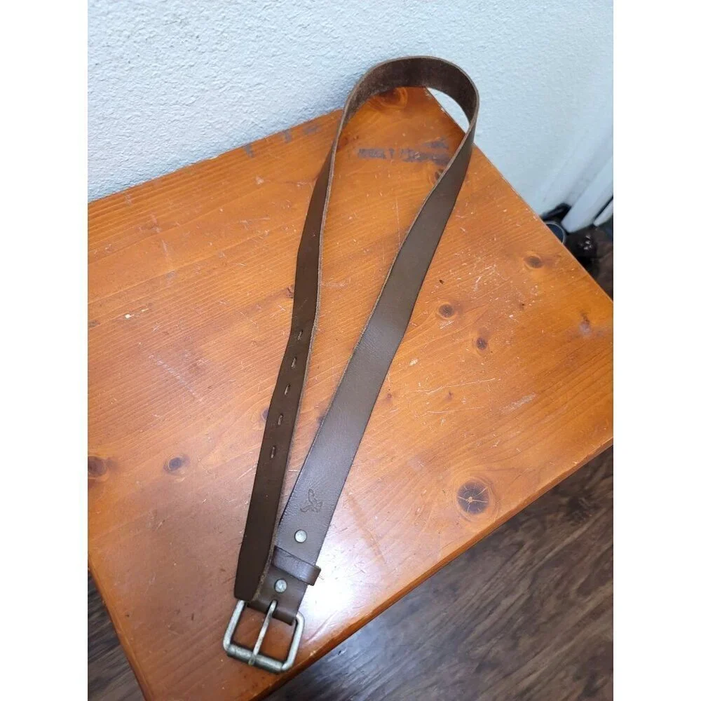 American Eagle‎ Outfitters Brown Leather Belt With Metal Buckle Size S